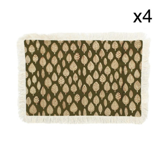 4 SETS DE TABLE RIMINI COTON