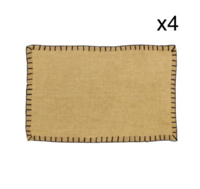 4 SETS DE TABLE TIVOLI EN LIN