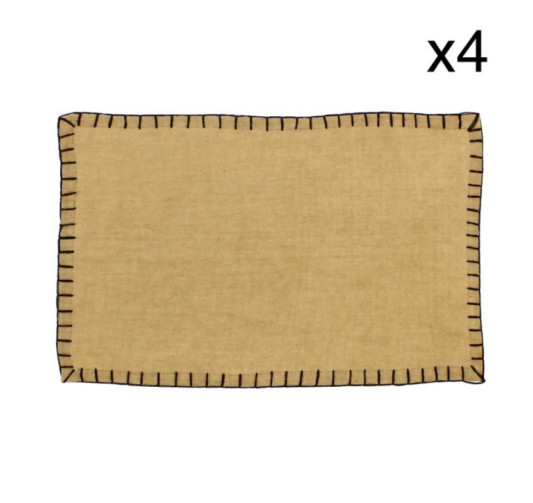 4 SETS DE TABLE TIVOLI EN LIN