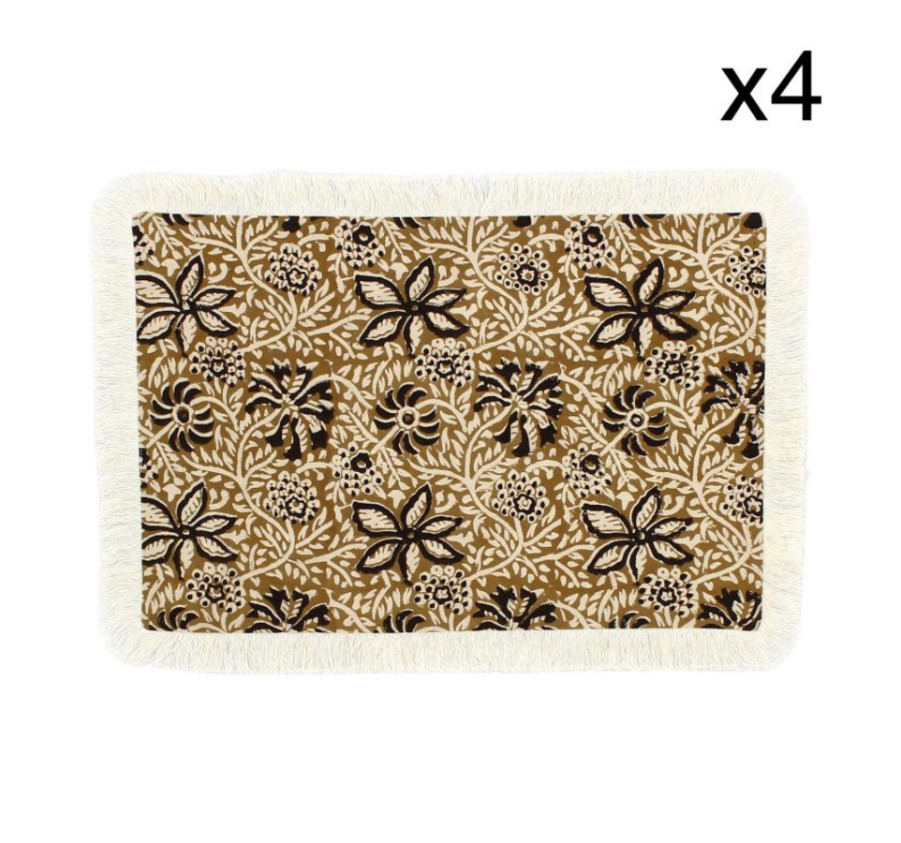 4 SETS DE TABLE BARI EN COTON