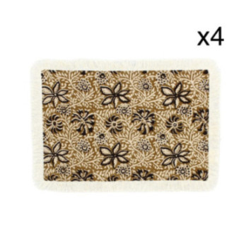 4 SETS DE TABLE BARI EN COTON