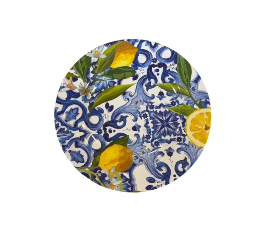 ASSIETTE PLATE CITRON D40CM