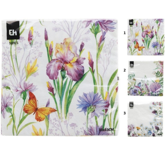 SERVIETTES EN PAPIER 33X33CM