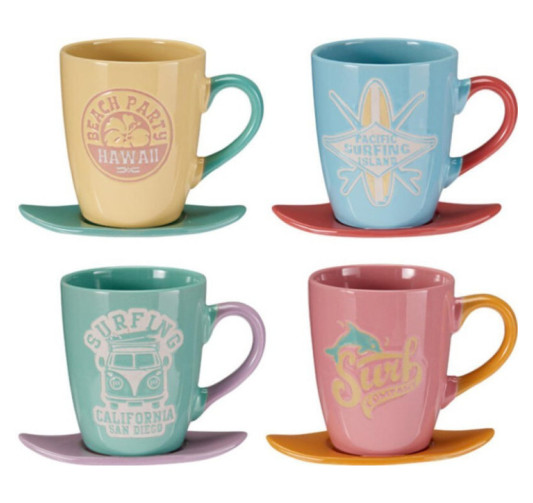 MUG EN GRES COLORE SUR SURF