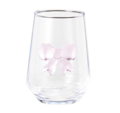 VERRE 400ML AVEC DECOR NOEUD