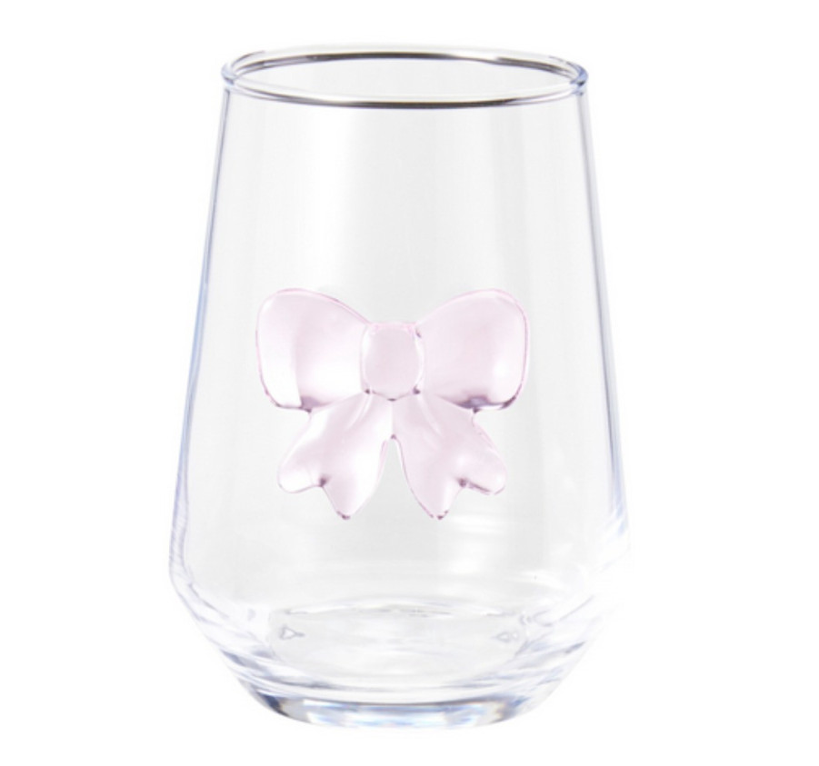 VERRE 400ML AVEC DECOR NOEUD