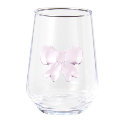 VERRE 400ML AVEC DECOR NOEUD