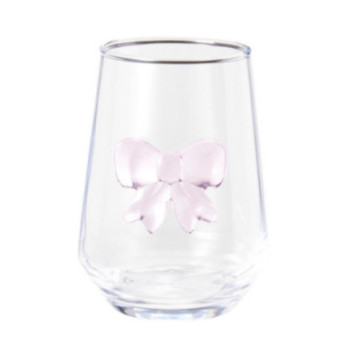 VERRE 400ML AVEC DECOR NOEUD