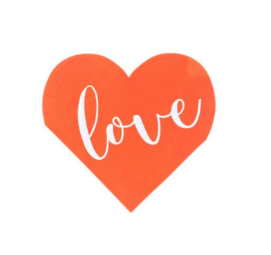 SERVIETTE EN PAPIER COEUR