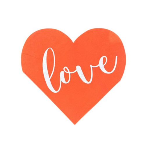 SERVIETTE EN PAPIER COEUR