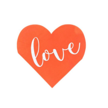 SERVIETTE EN PAPIER COEUR