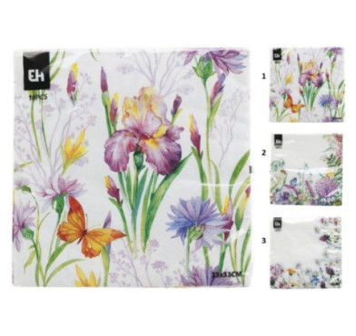 SERVIETTES EN PAPIER 33X33CM