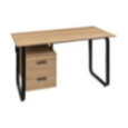 BUREAU EFFET BOIS 2 TIROIRS