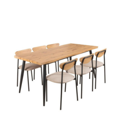 ENSEMBLE TABLE ET 6 CHAISES