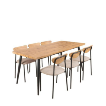 ENSEMBLE TABLE ET 6 CHAISES