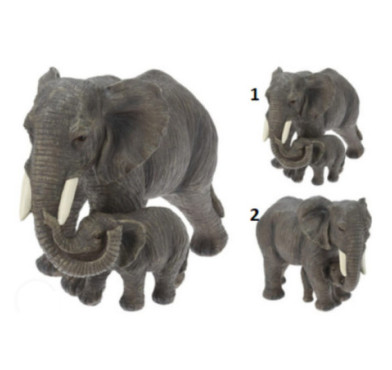 FIGURINE ELEPHANT AVEC BEBE