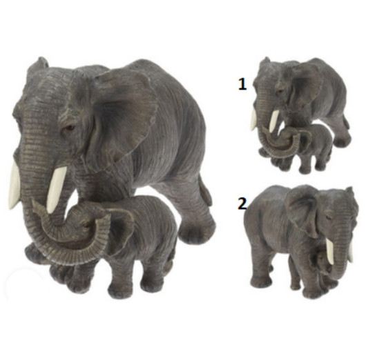 FIGURINE ELEPHANT AVEC BEBE