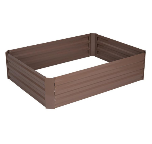 JARDINIERE EN KIT METAL MARRON