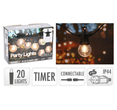 GUIRLANDE 20LED BLANC CHAUD