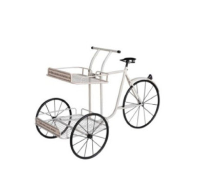 TRICYCLE PORTE PLANTE BLANC