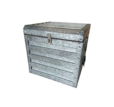 COFFRE EN METAL GRIS