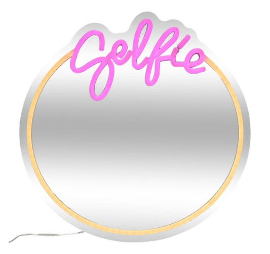 MIROIR MURAL NEON LED SELFIE