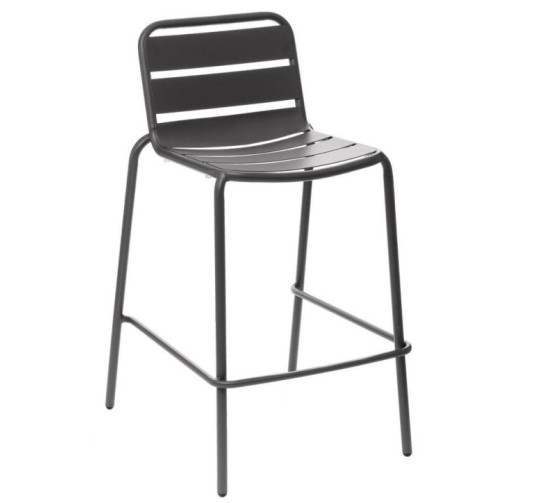 CHAISE HAUTE EN METAL GRIS