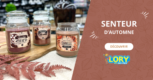 Bougies parfumées d’automne 